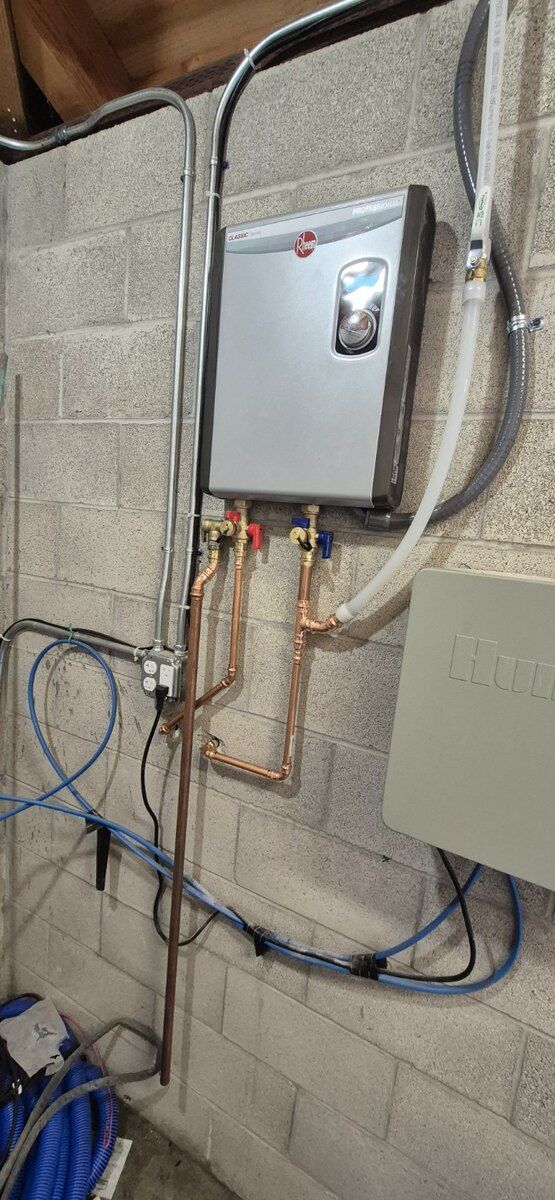 water heater piping